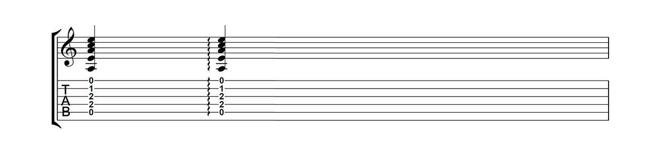 Symbole d'écriture des rolled chords