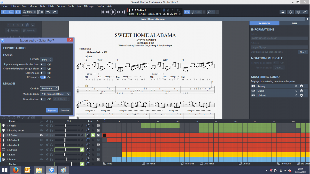partition guitare pro 7