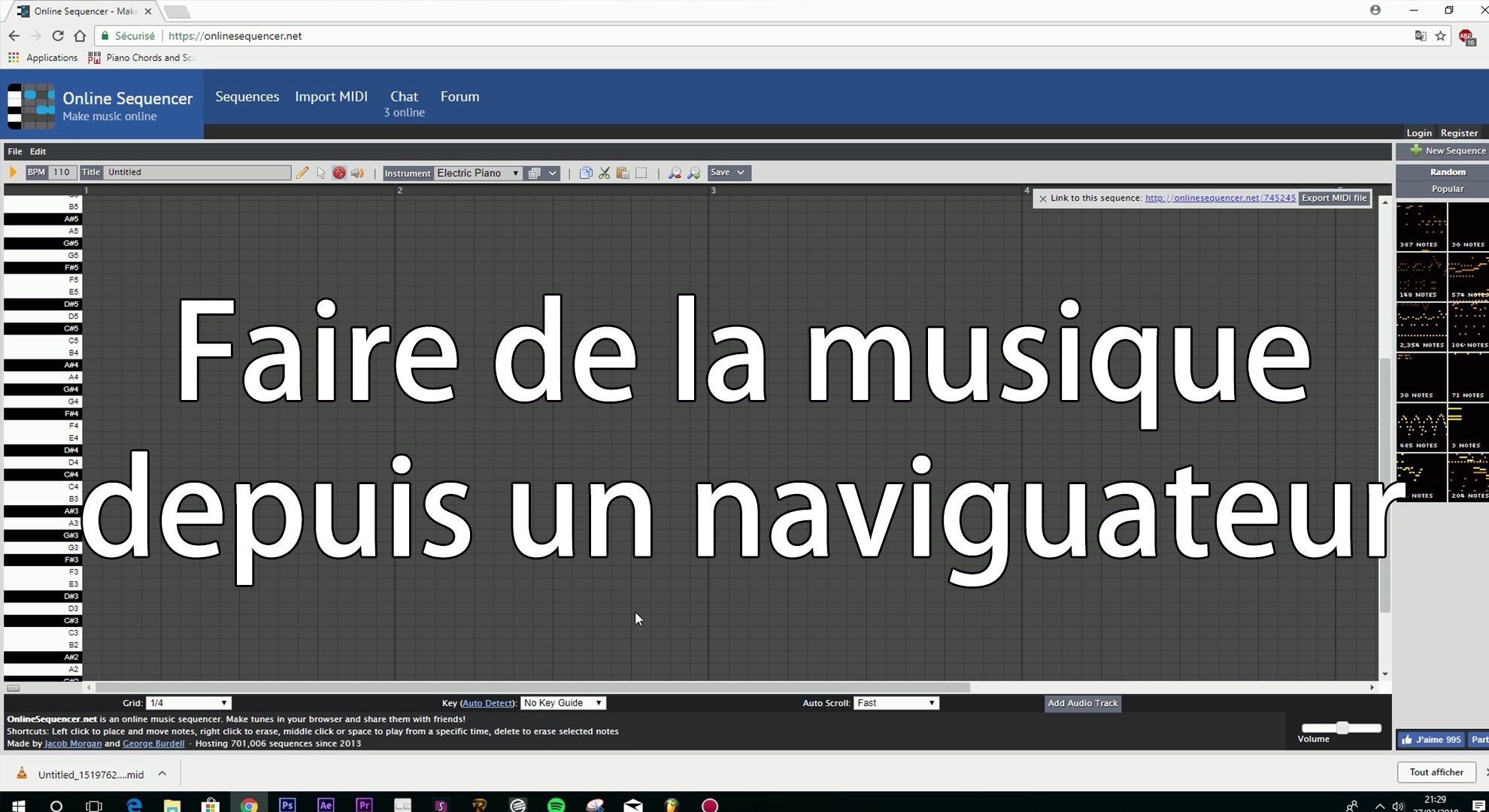 EZSMUSIC - Créer de la musique depuis un naviguateur